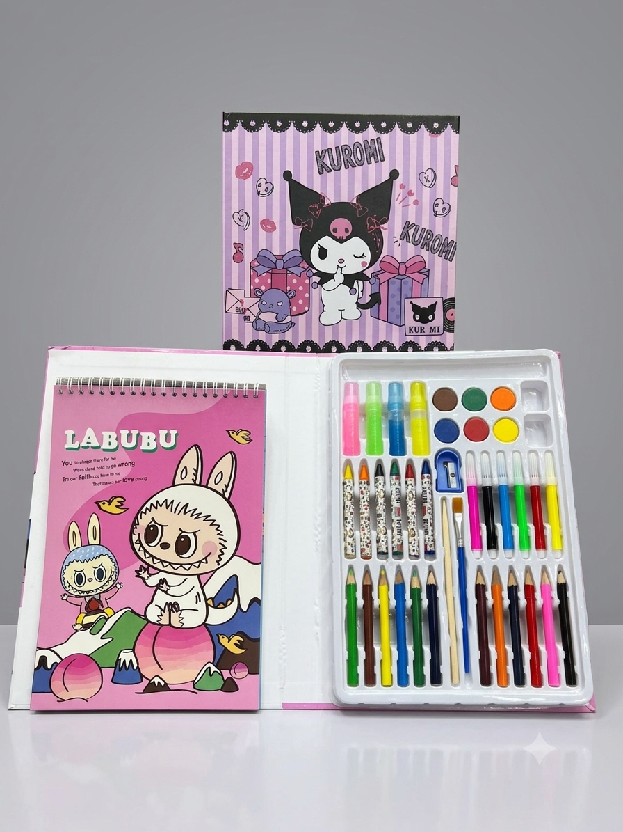 Coloring book little painter labubu kuromi - Girlzbox