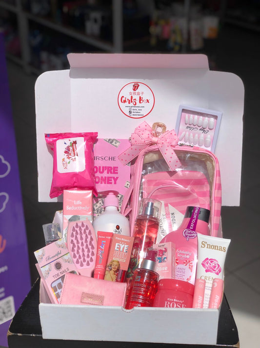 Biggest pink girly box makeup skin care nails perfumes - Girlzbox