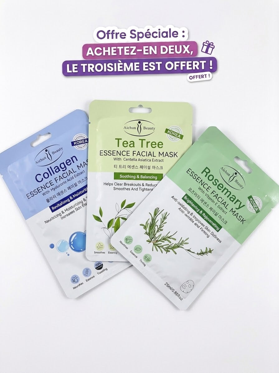 Offre 2=3 sheet mask masque pour le visage hydratant - Girlzbox