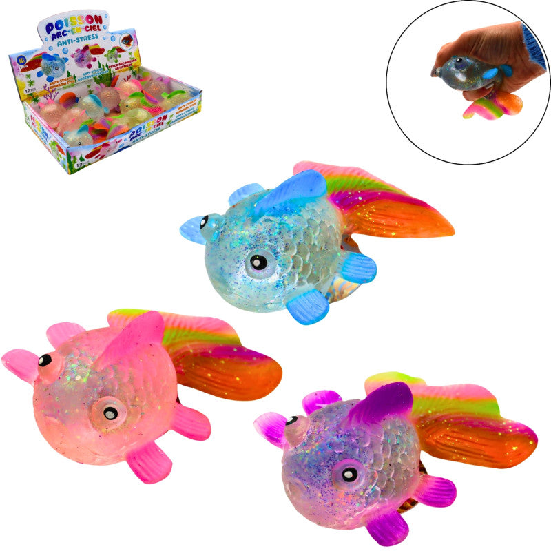 Squichy anti-stress poisson arc en ciel - Girlzbox