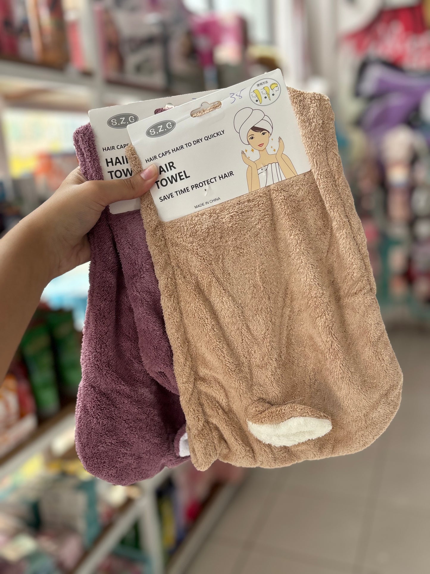 Hair towel serviette pour cheveux long- girlzbox