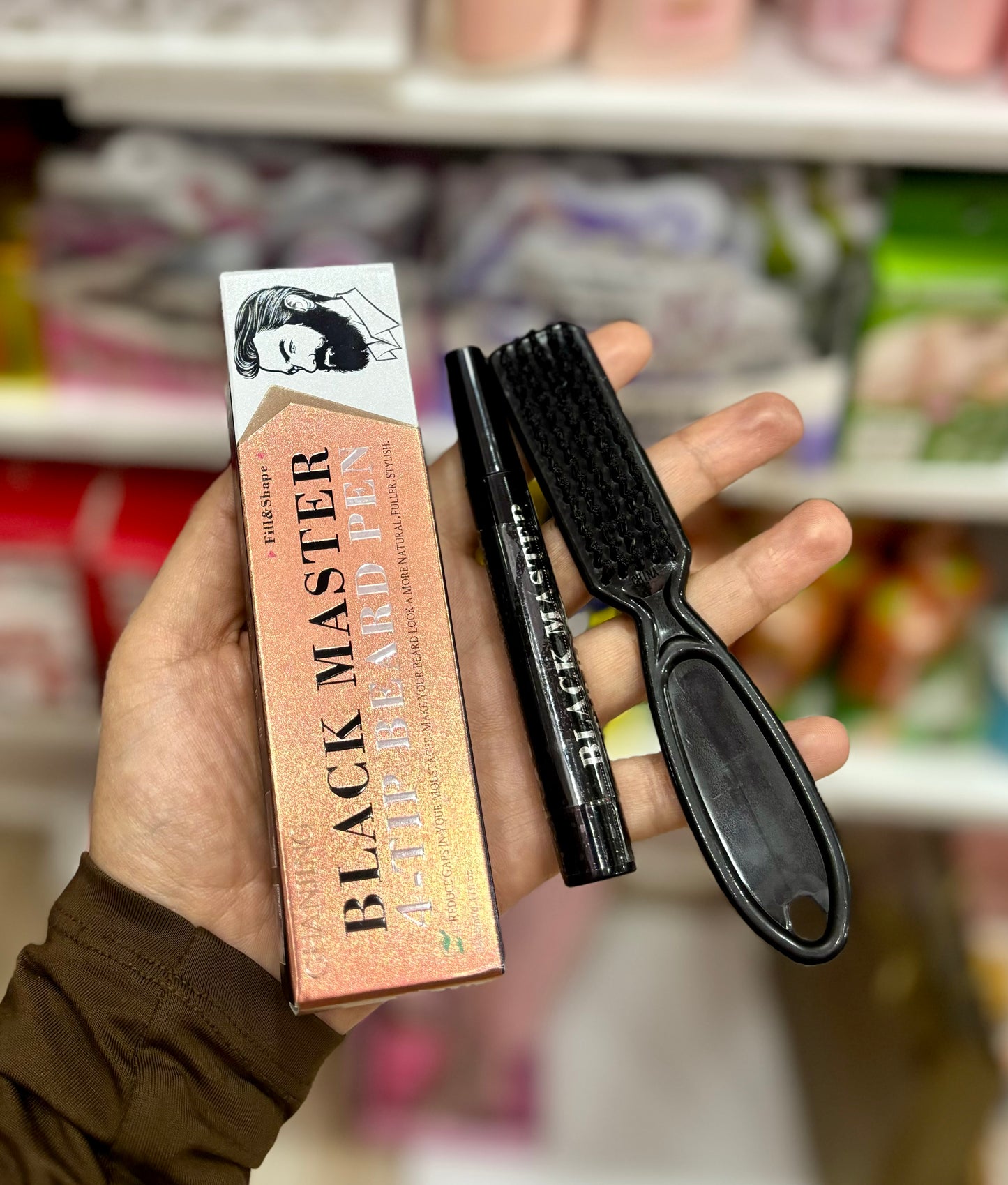 Black master صبغة قابلة للغسل للحية barbe noir et marron - Girlzbox