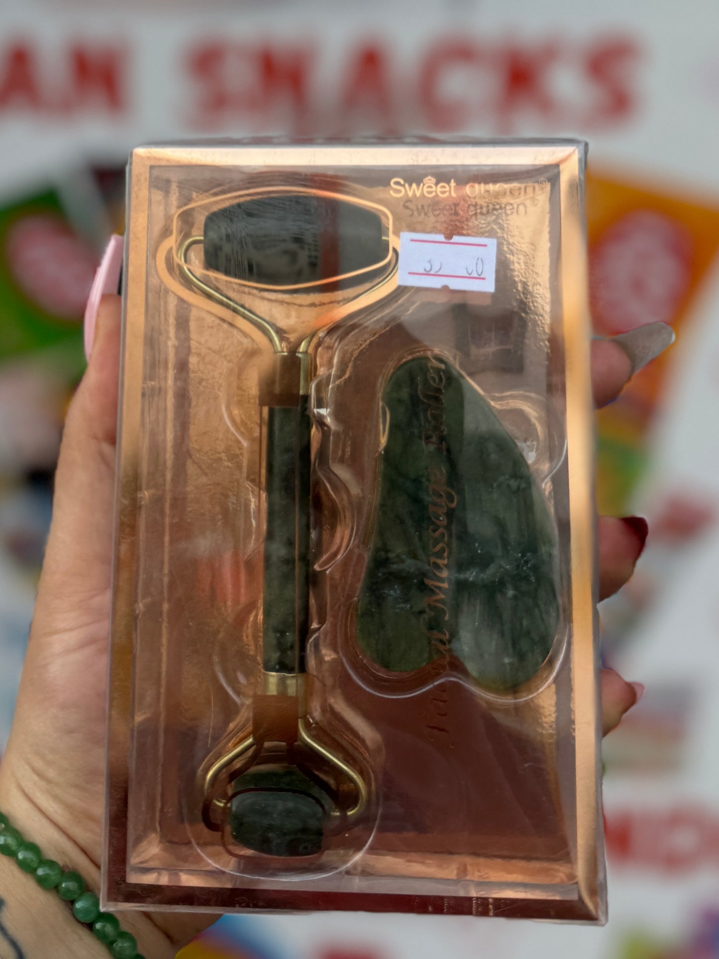 Pack jad roller et guacha pour massage du visage et corps - Girlzbox