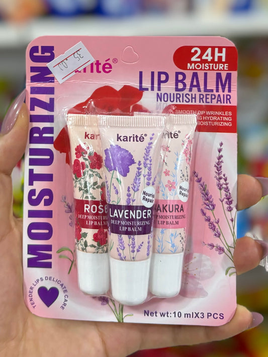 Magic gloss lip balm 3 packs sakura lavender rose  - Girlzbox