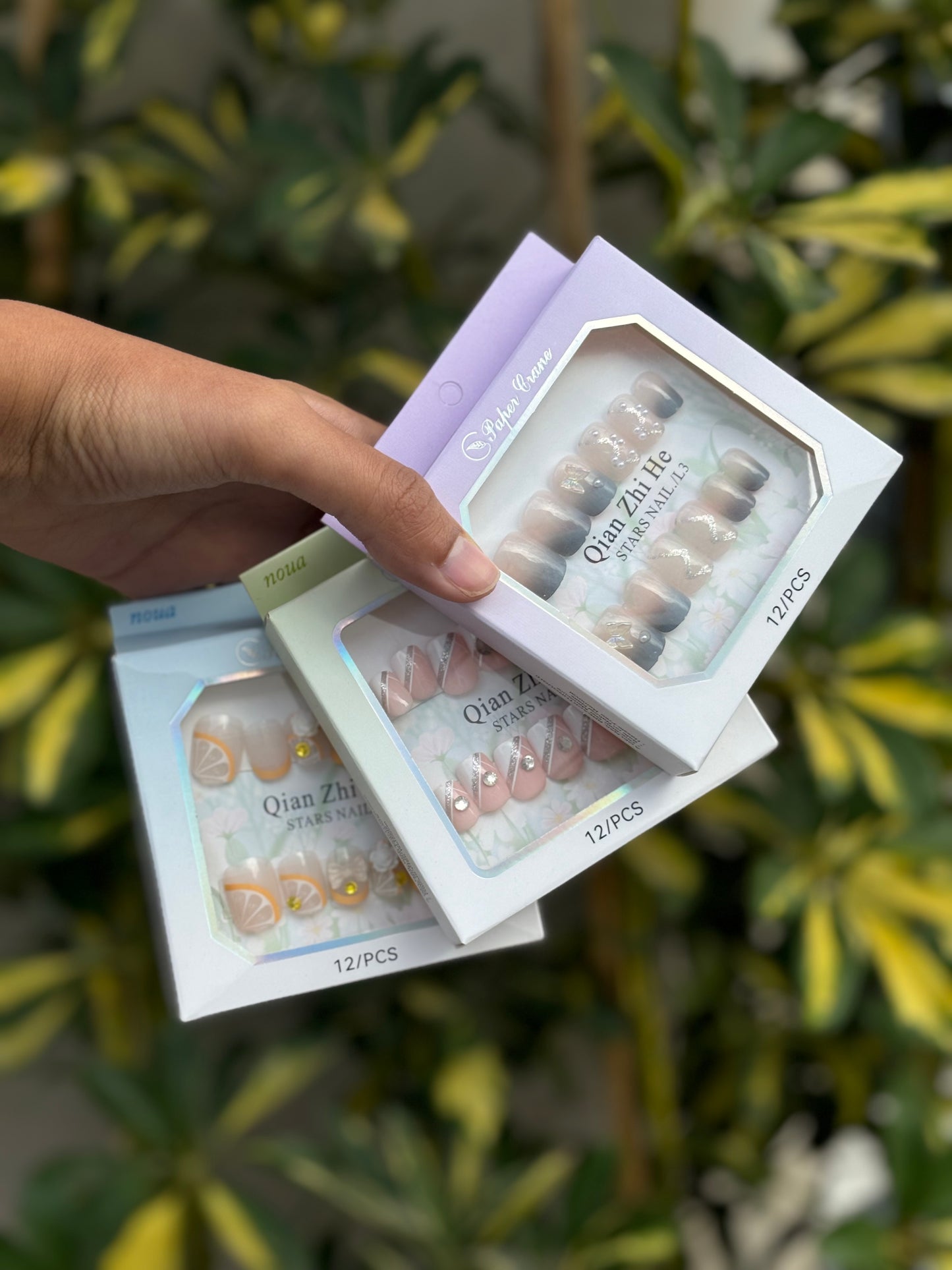 Faux ongles 12pcs avec colle doublé réutilisable - Girlzbox