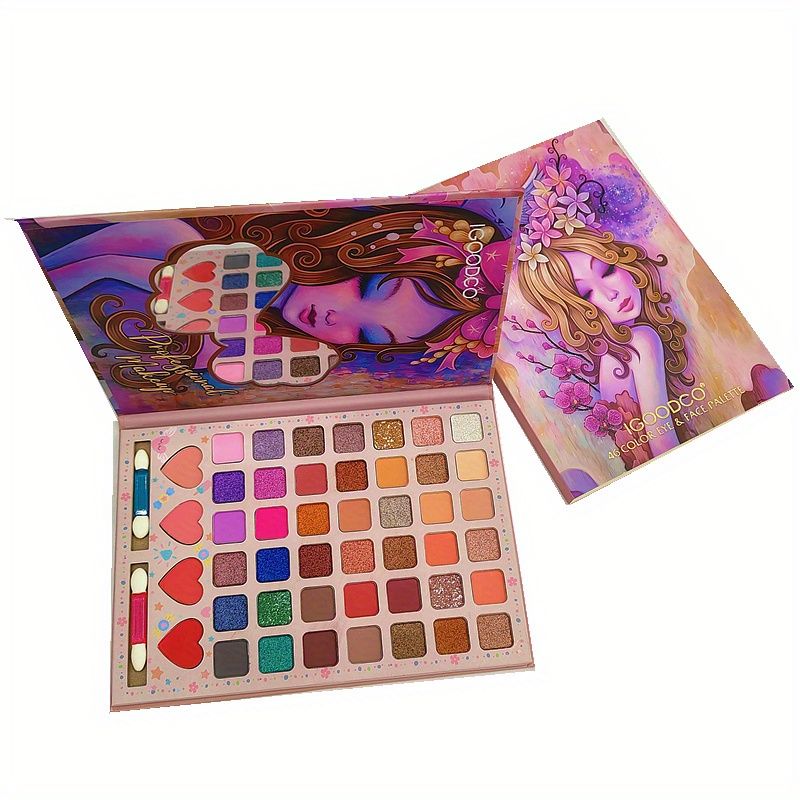 46 Couleurs Grande palette fards à joues et fards à paupières très pigmenté - Maquillage Girlz box