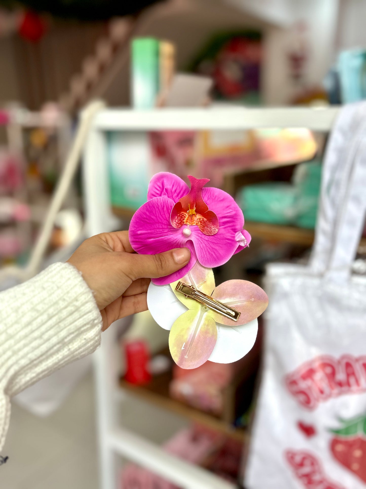 Orchidée barrette pour les cheveux accessoires - Girlzbox