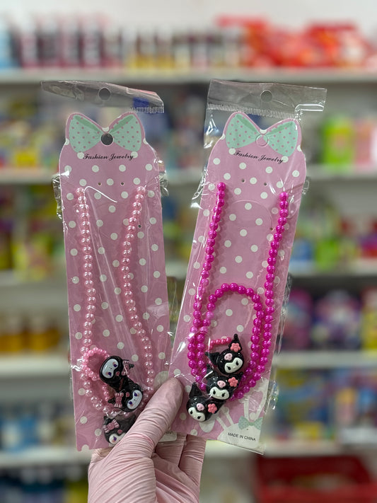 Pack kuromi collier gourmette bague - Girlzbox