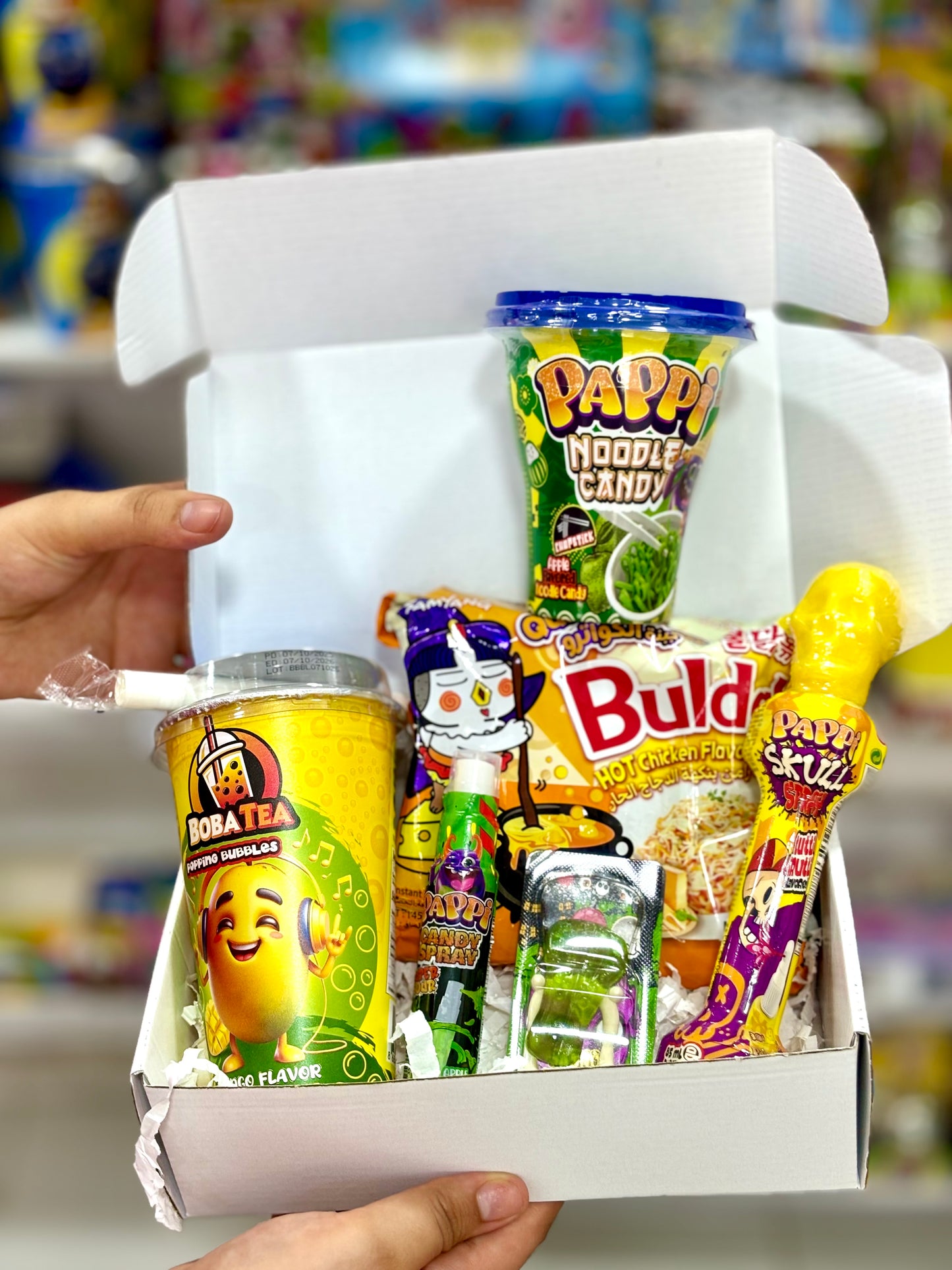 Promotion box nouilles boba tea bonbon sour candy - Girlzbox