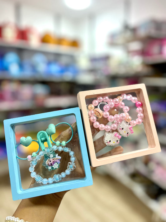 Pack bracelets pour fille hello kitty frozen - Girlzbox