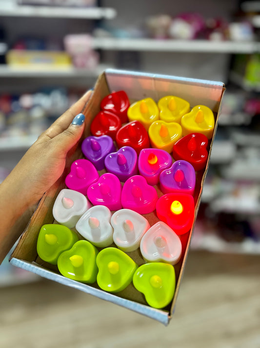 5pcs Bougies sous forme de coeur - Girlzbox