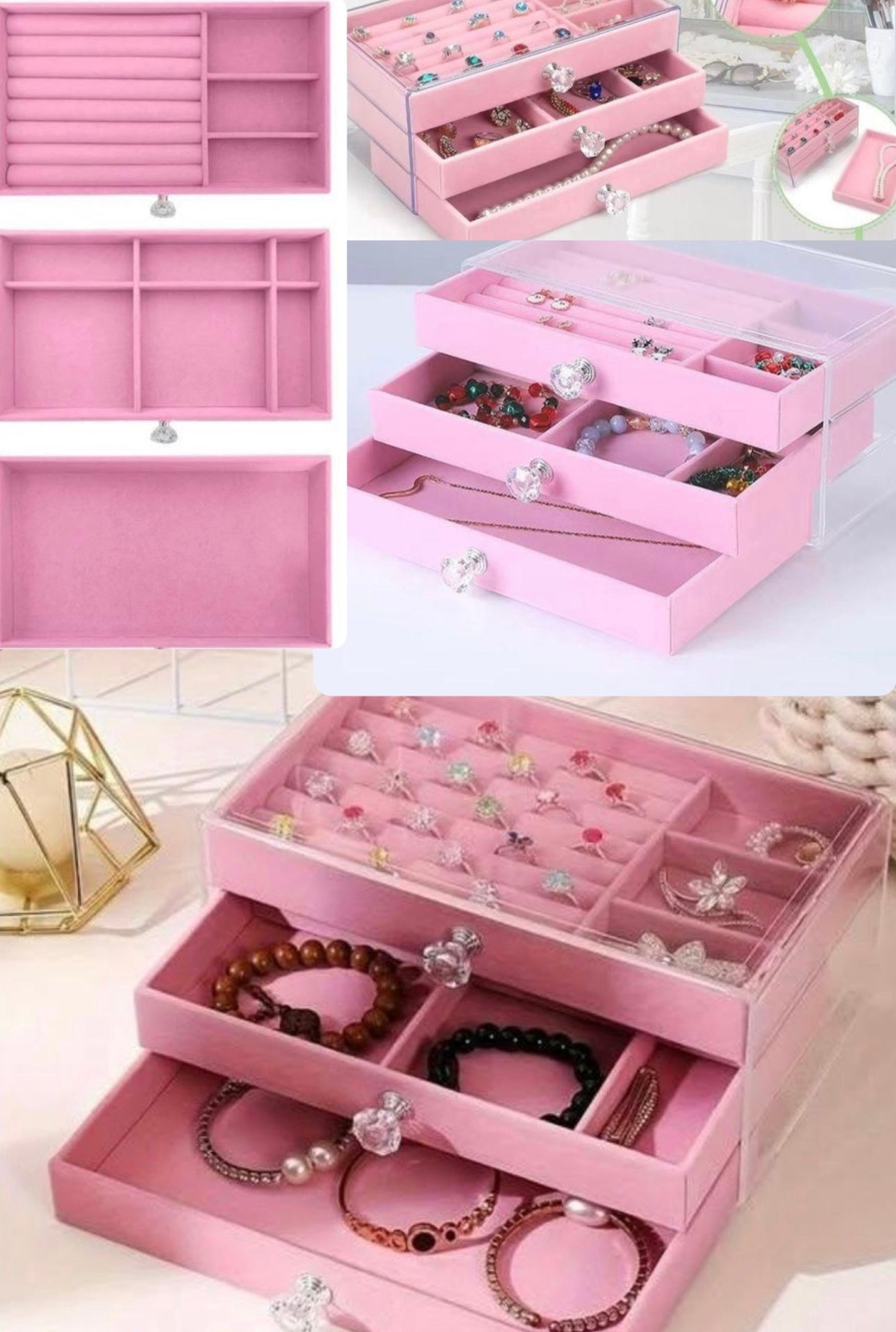 Boite à bijoux rangement tres chic منظم المجوهرات - Girlzbox