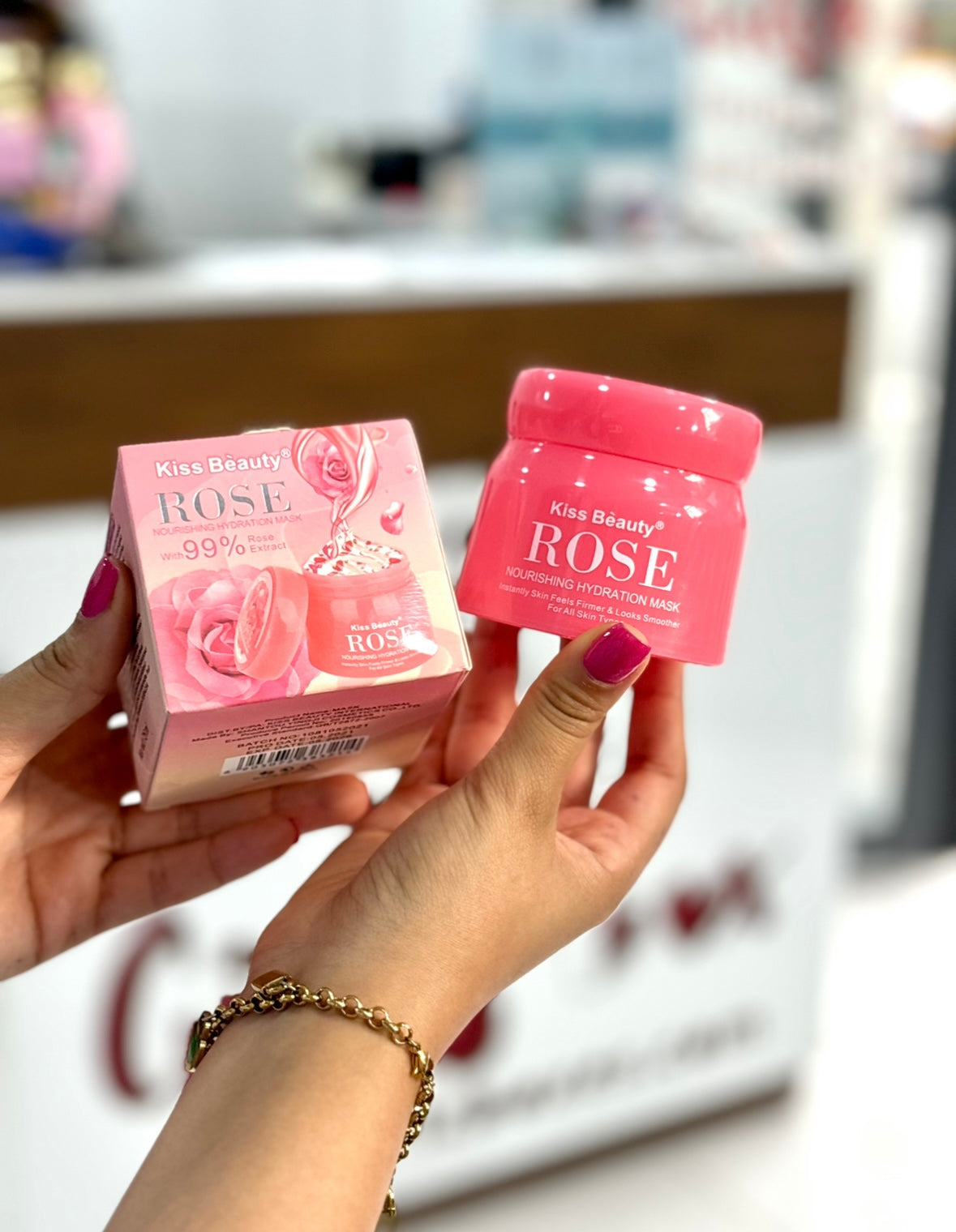 Rose nourishing hydration face mask masque pour le visage -Girlzbox