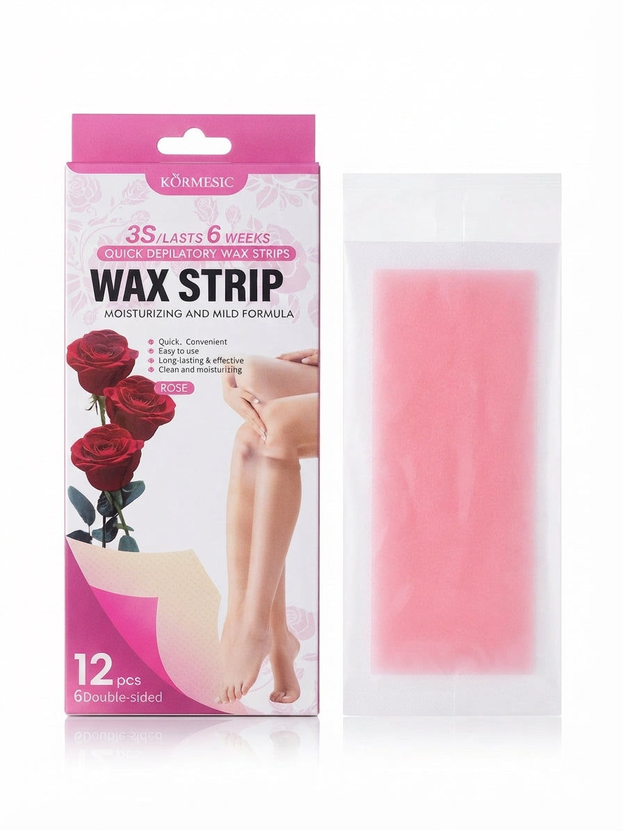 Wax strip 12pcs épilation rose - Girlzbox