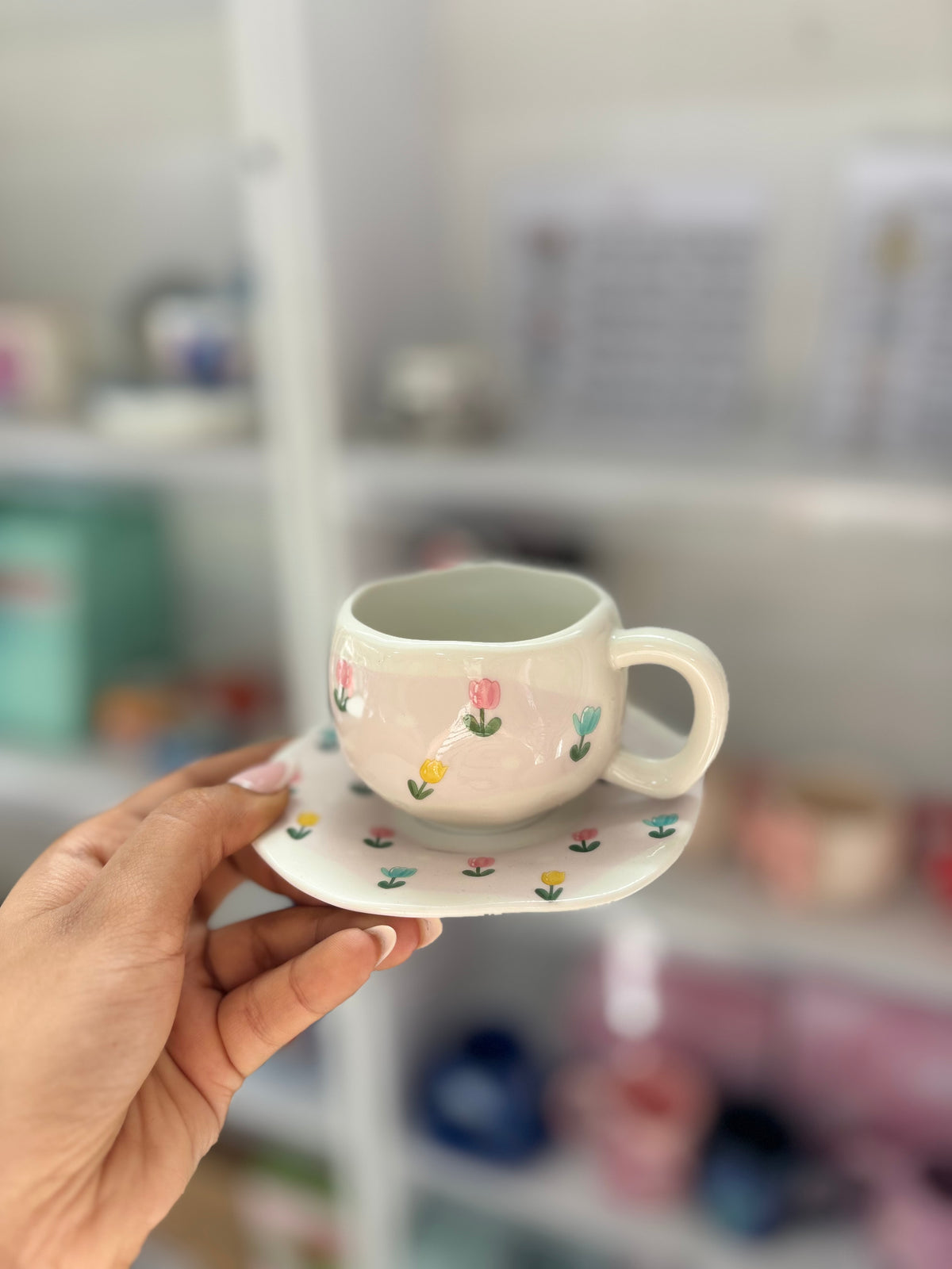 MUG + ASSIETTE VERRE CERAMIQUE PINTEREST NOEUD CUTE - GIRLZBOX