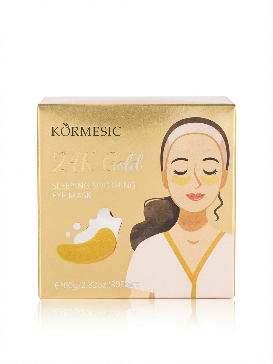 Gold sleeping mask eye patches 30pcs - Girlzbox