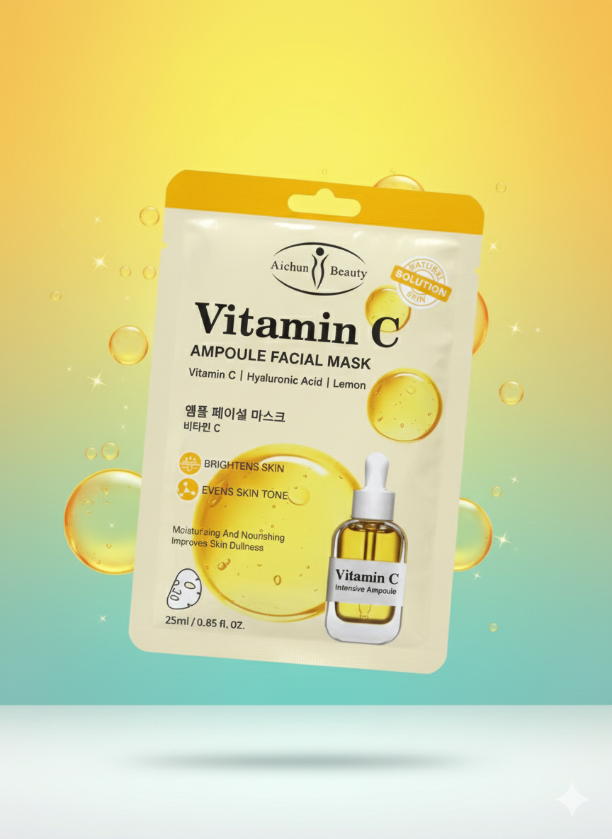 Vitamin c et hyaluronic acid masque pour le visage- Girlzbox