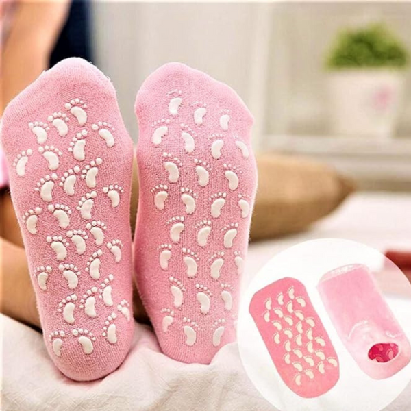 Spa gel socks chaussettes pour mettre crème hydratante - Girlzbox