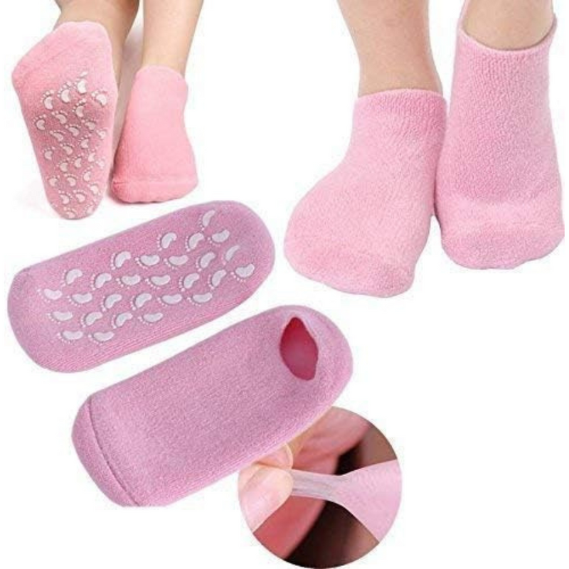 Spa gel socks chaussettes pour mettre crème hydratante - Girlzbox