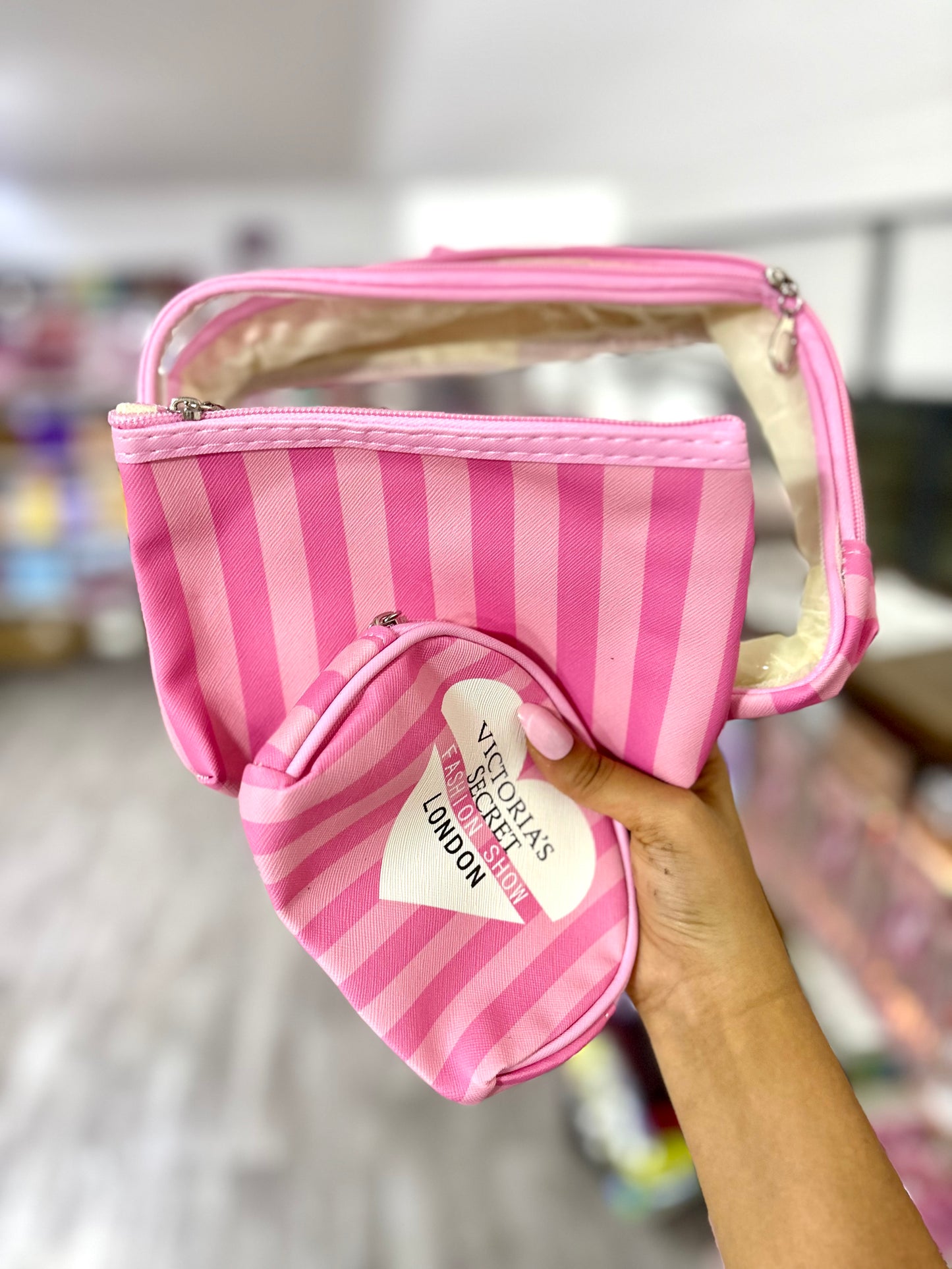 Offre x3 trousse pink rangement victoria - Girlzbox