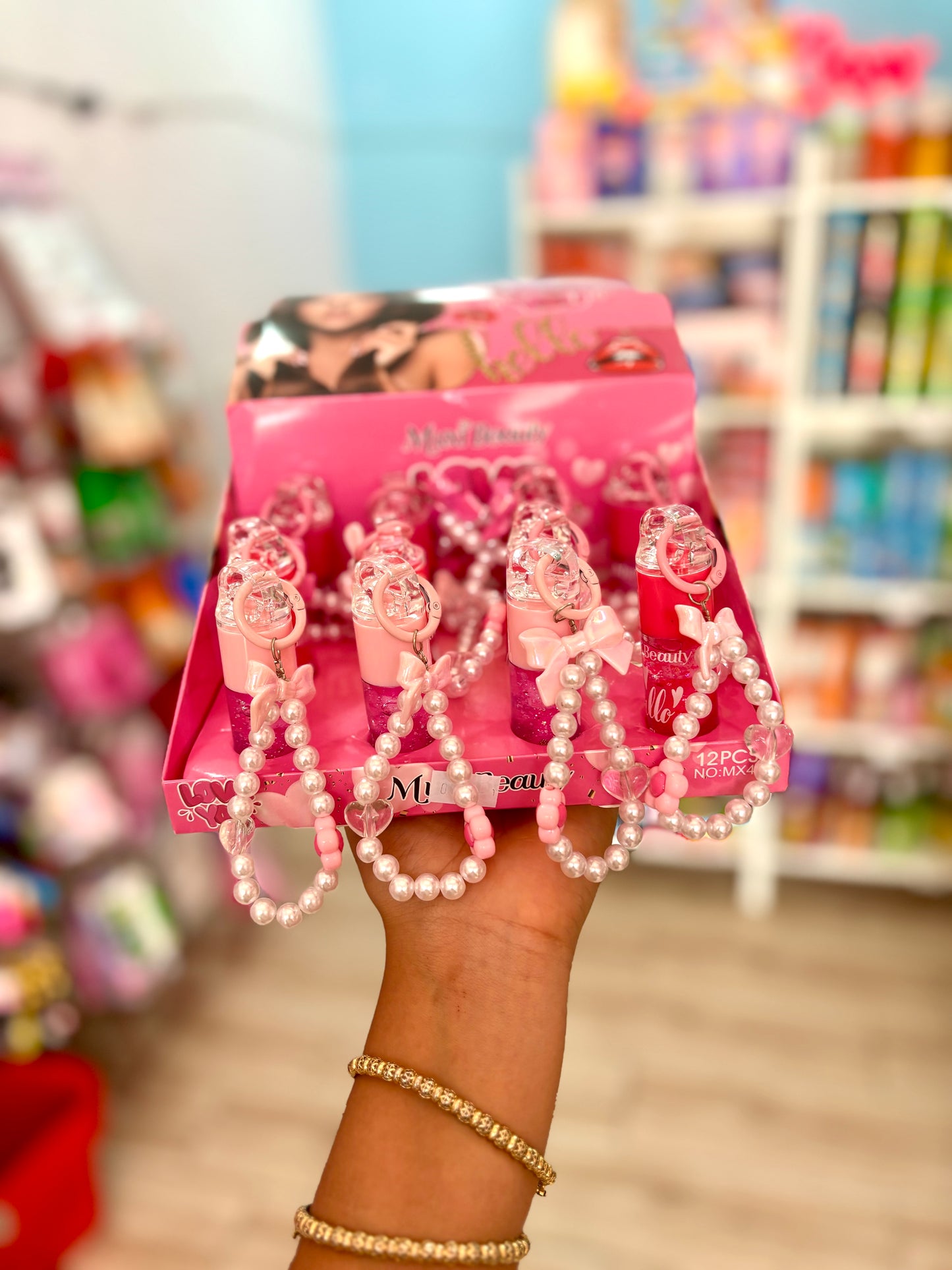 Lip gloss porte clés bracelet cute - Girlzbox