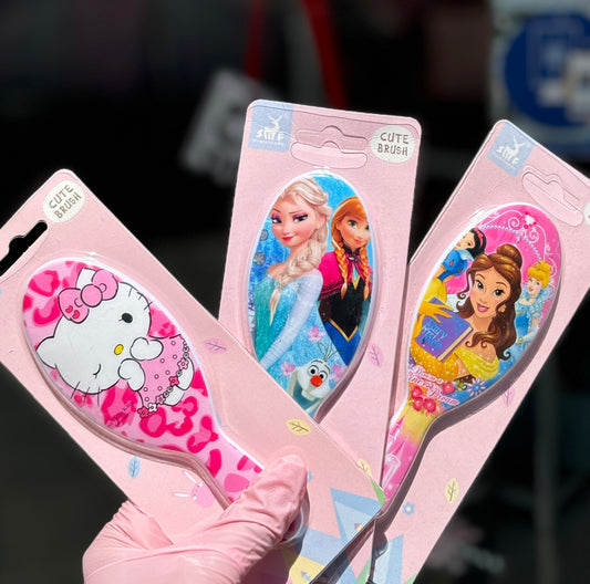 Brosse pour les cheveux fille princesse hello kitty frozen - Girlzbox