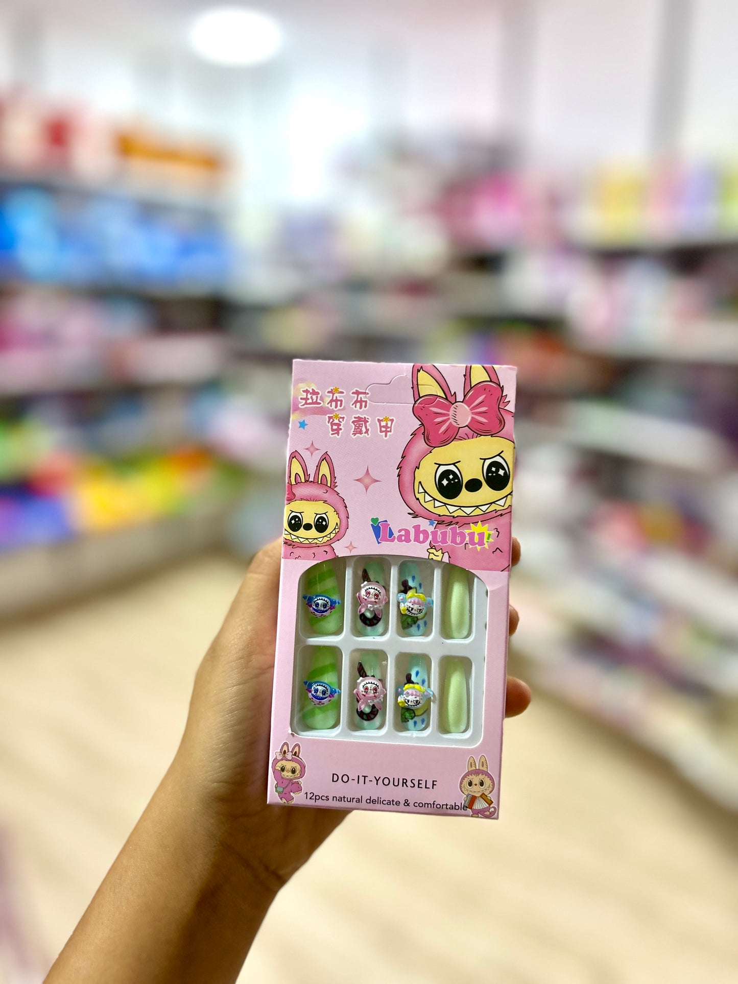 Faux ongles pour fille labubu- Girlzbox