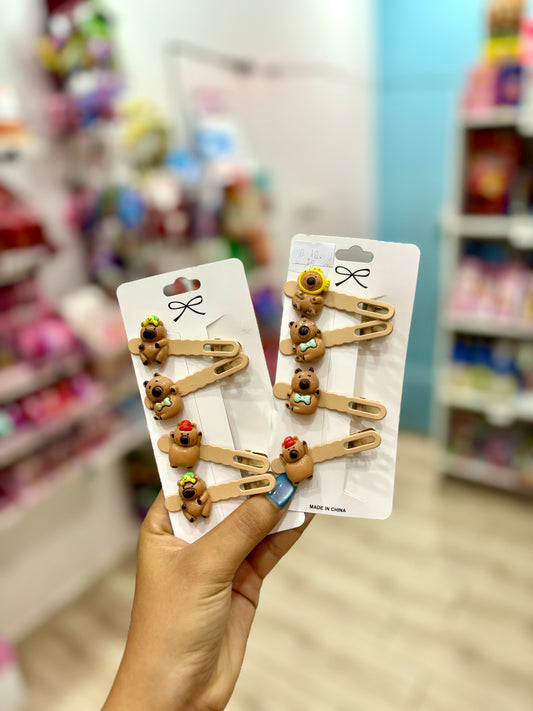 1 pcs Accessoire cheveux pour fille barettes hair clip capybara  -Girlzbox