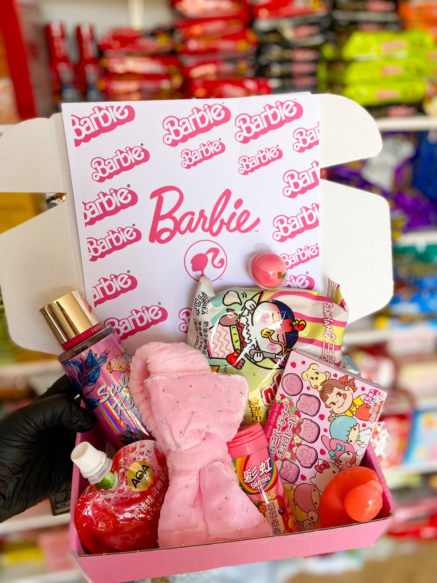 Barbie cute box mini budget Nouilles chocolat jelly jus parfum- Girlz box