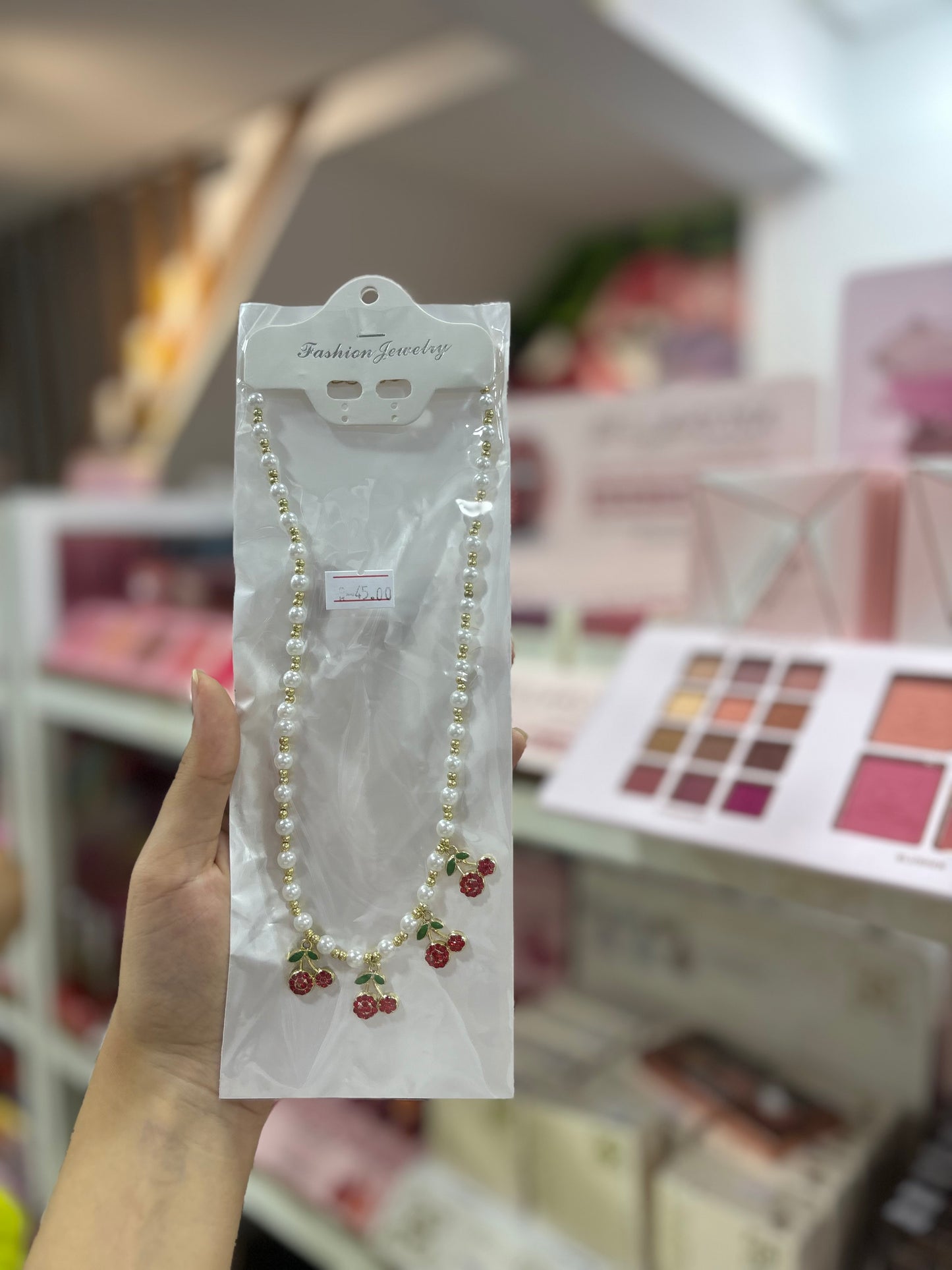 Collier cerise tendance été cherry
