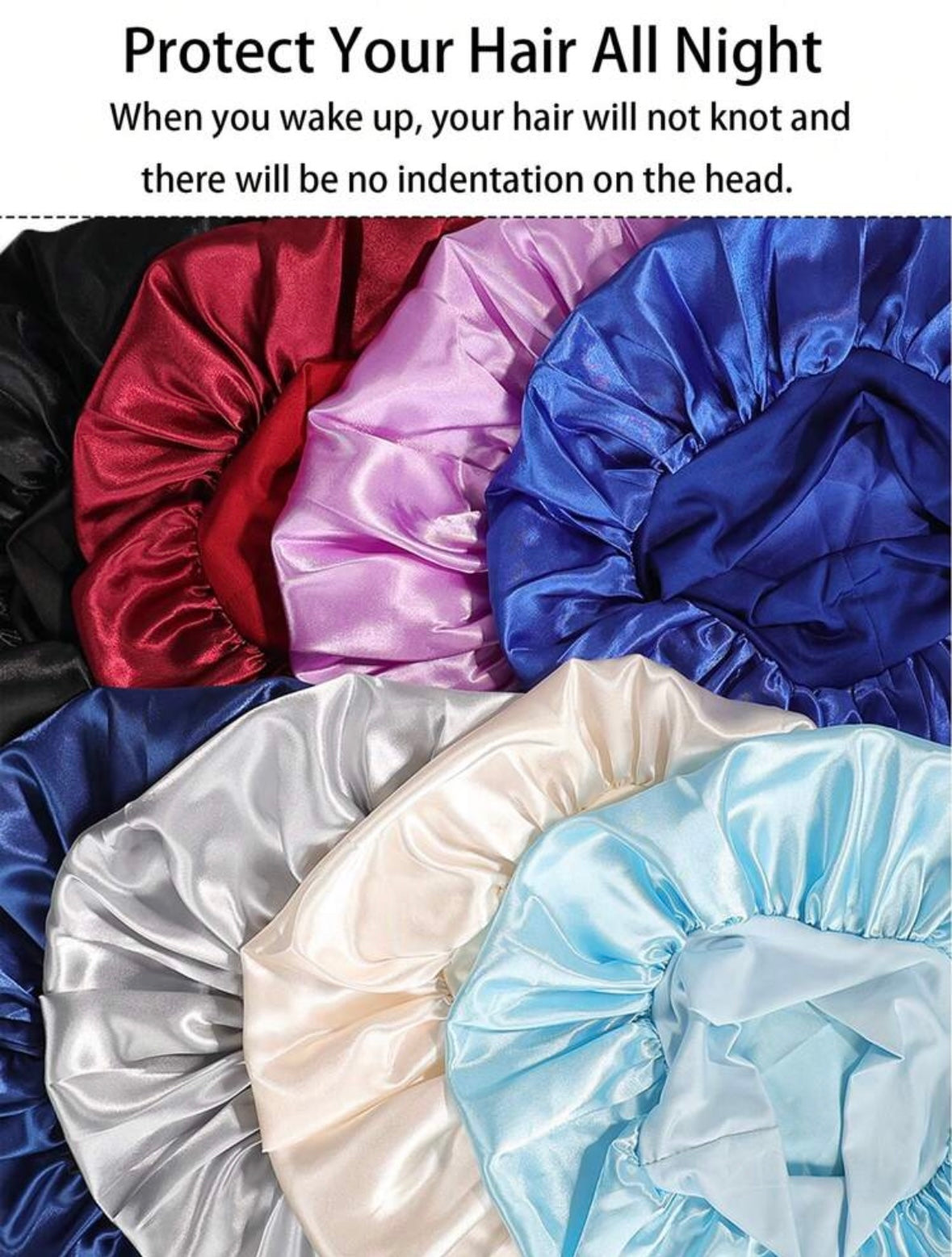 Bonnet en satin pour protéger les cheveux - Girlzbox