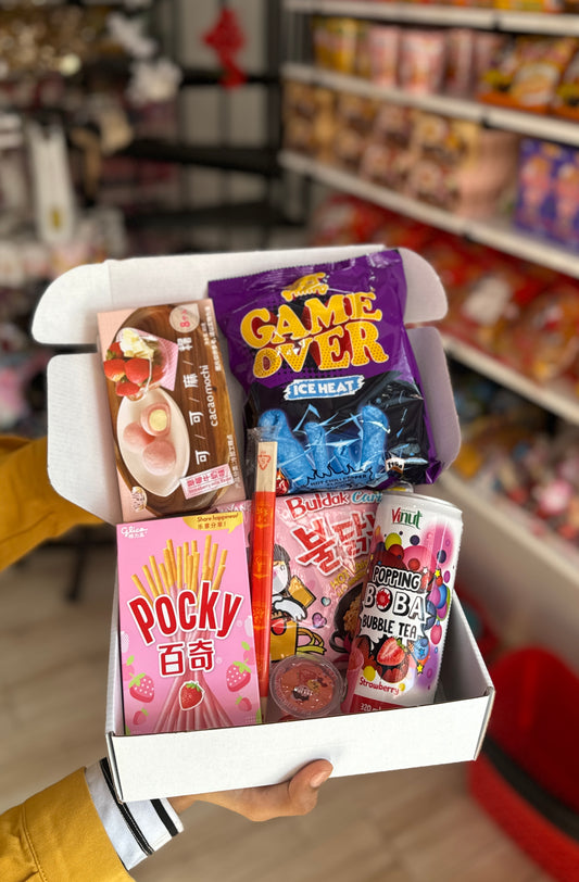 Game box ramen chips bubble tea mochi pocky - Girlzbox