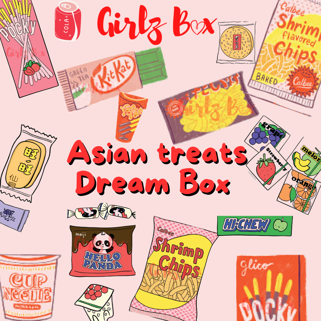 Asian treats box HALAL boîte à goûter asiatique collations kawaii - Girlz box