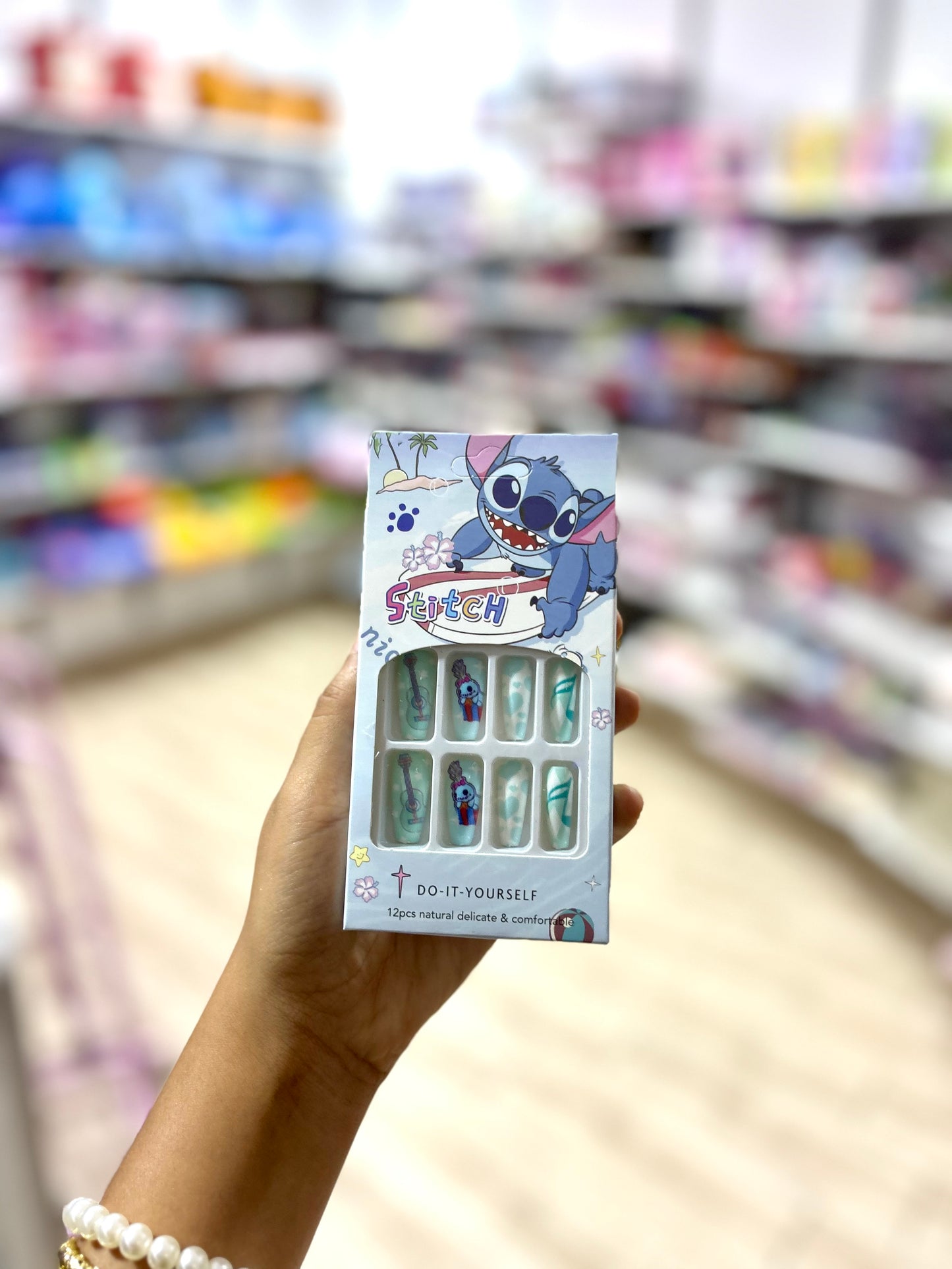 Faux ongles pour fille stitch - Girlzbox