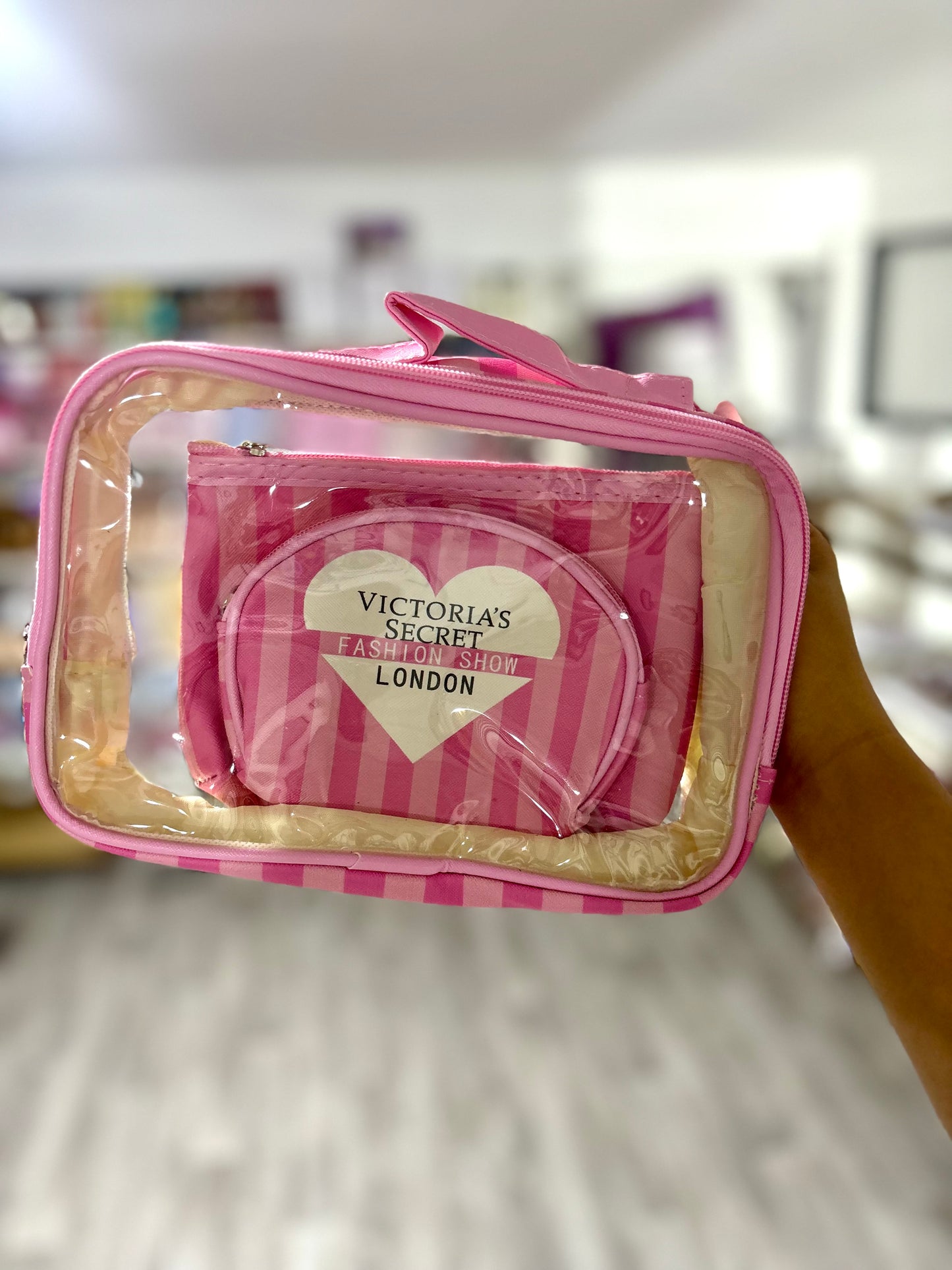 Offre x3 trousse pink rangement victoria - Girlzbox