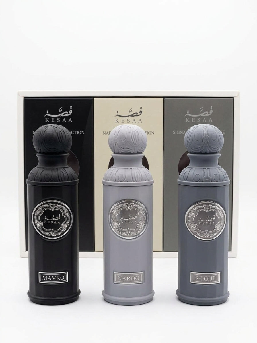 Pack cadeau coffret 3pcs qisah eau de parfum pour homme