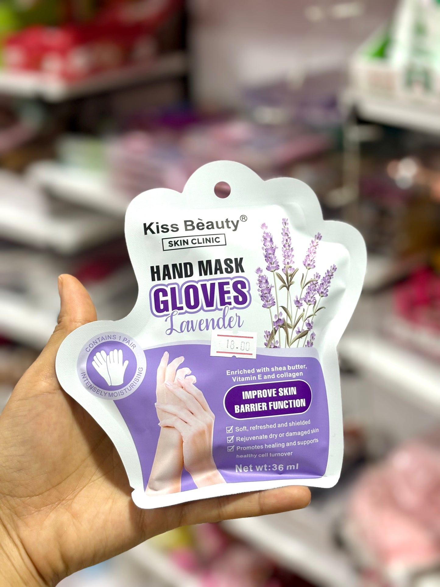 Masque pour les mains lavender hydratant riche en vitamin E et collagen - girlzbox