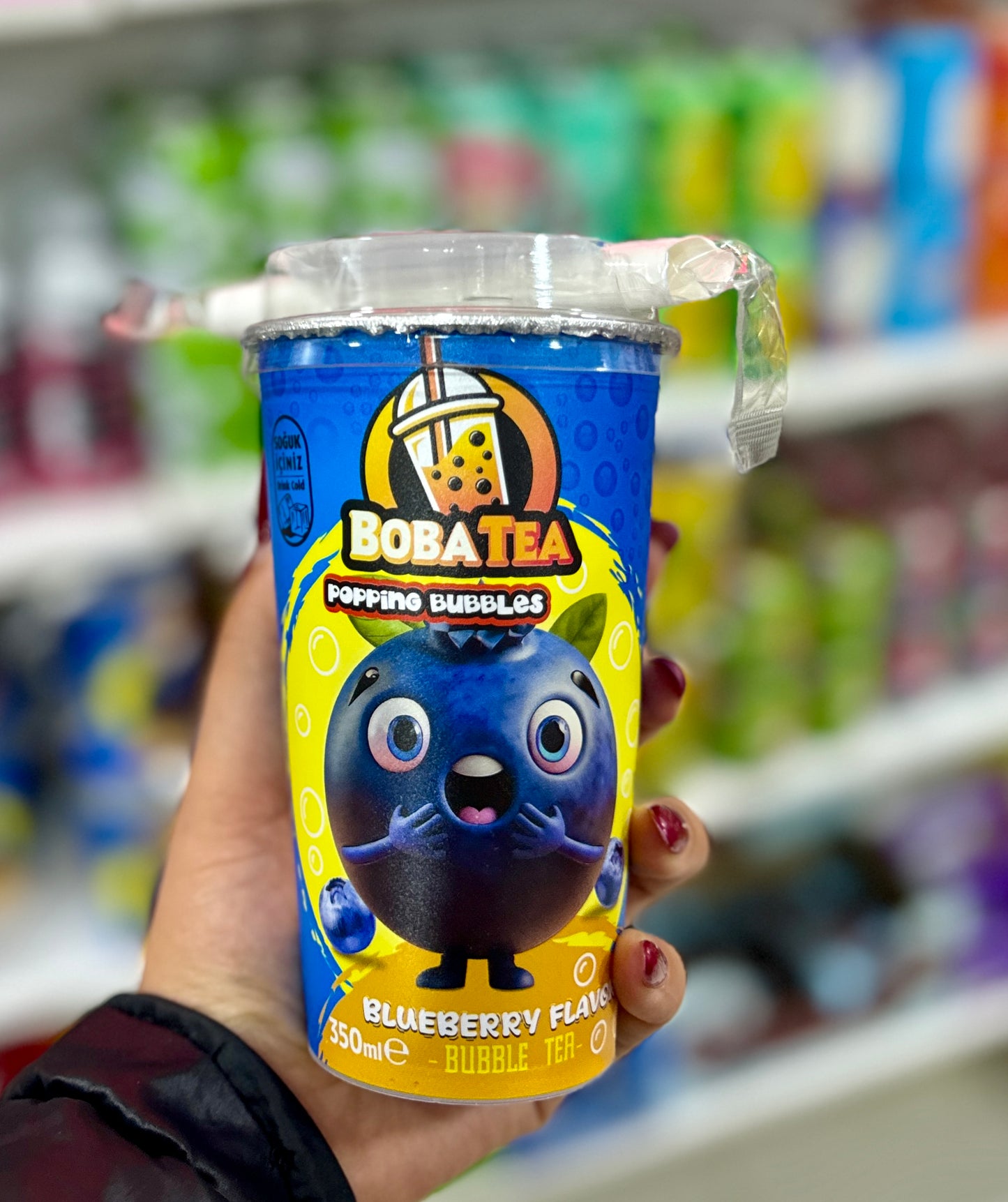 Boba tea popping blueberry bubble tea candy cargo pappi - Girlzbox