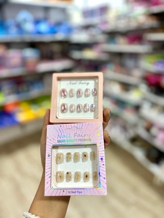 Faux ongles en gel motif aléatoire - Girlzbox