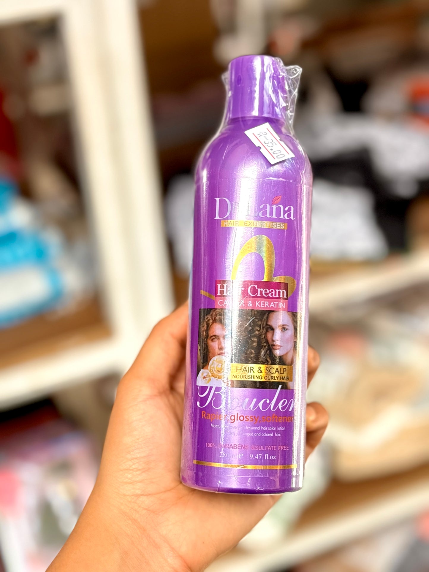 Crème de bouclage nurishing curly hair keratin et caviar girzbox