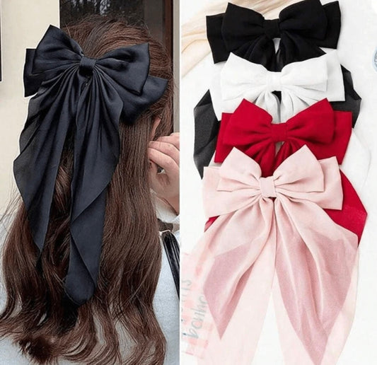Batettes papillon satin accesoire cheveux aléatoire - Girlzbox