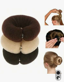 Cheveux Hair Bun Maker Donut Magic Roll Foam Sponge Easy Big Ring Hair Styling Tools Hairstyle Hair Accessories for Girls Women