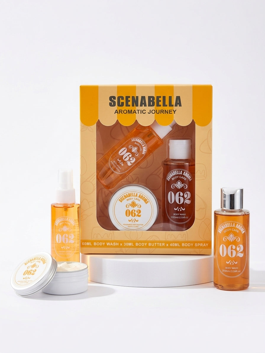 Pack scenabella 3pcs brume pour le corps gel douché crème hydratante