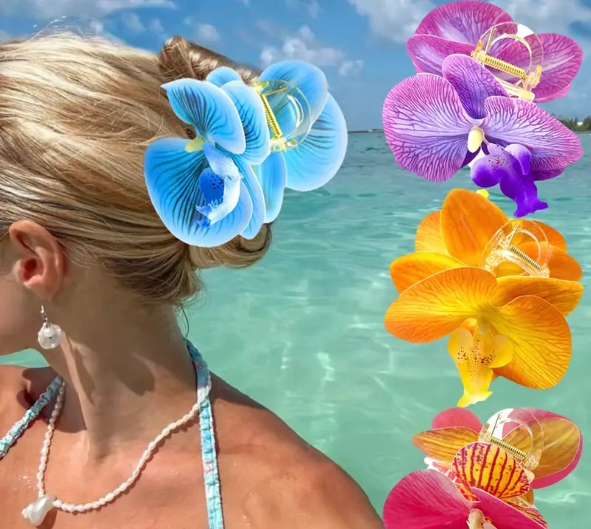 1 pcs Barette pour les cheveux fleur - Girlzbox