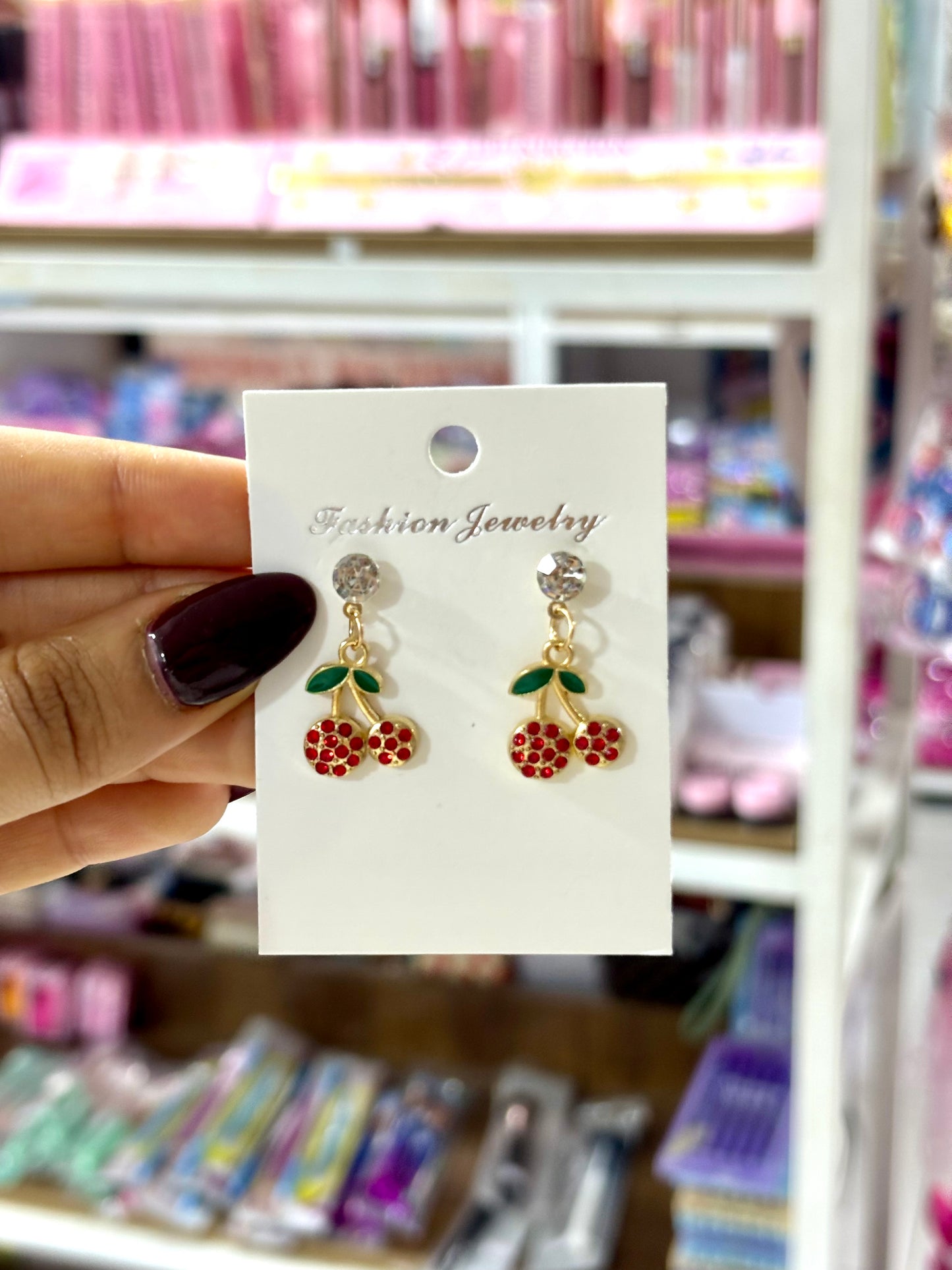 Boucles d’oreilles cerises 🍒 acier inoxydable - Girlzbox