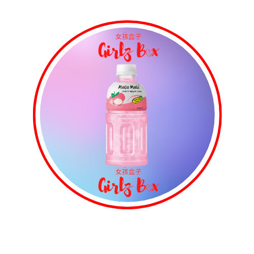 Mogu mogulychee litchy flavored drink with nata de coco 320ML - Girlz box