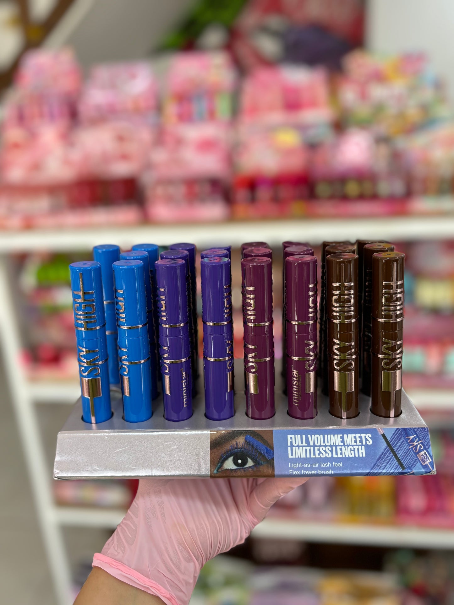 Mascara coloré bleu marron violet grena - Girlzbox