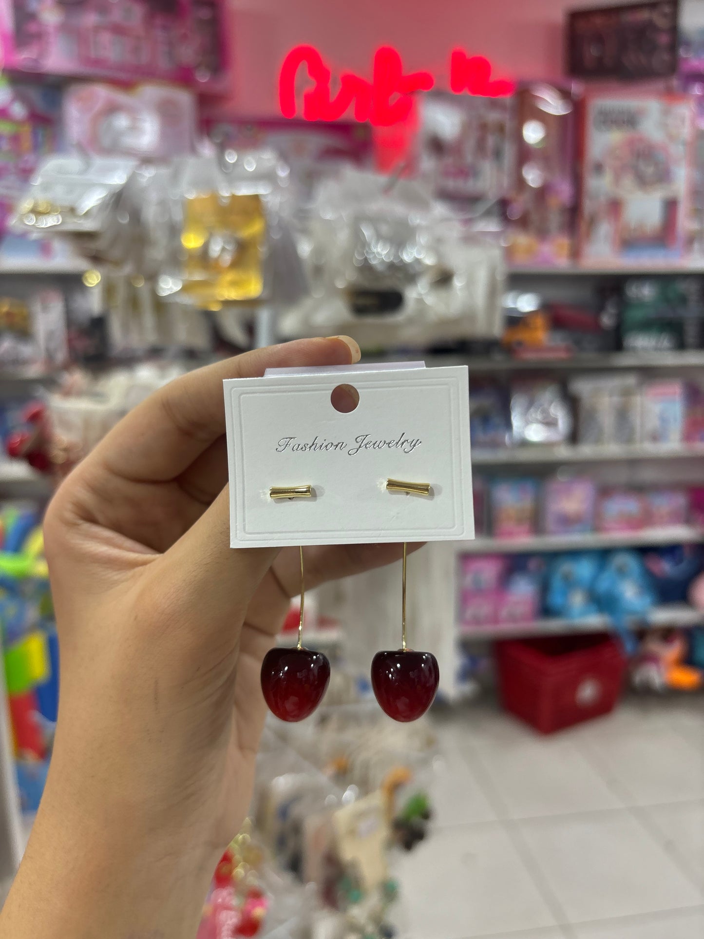 Boucles d’oreilles cerise tendance été cherry