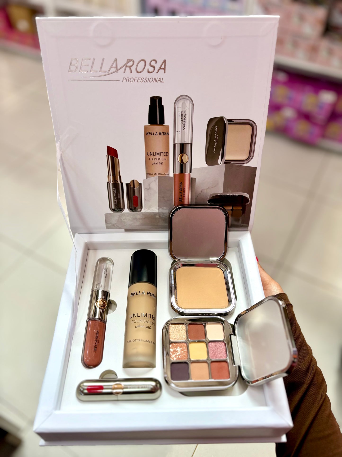 Bellarosa pack maquillage professionnel fond de teint poudre fards à paupières gloss - Girlzbox
