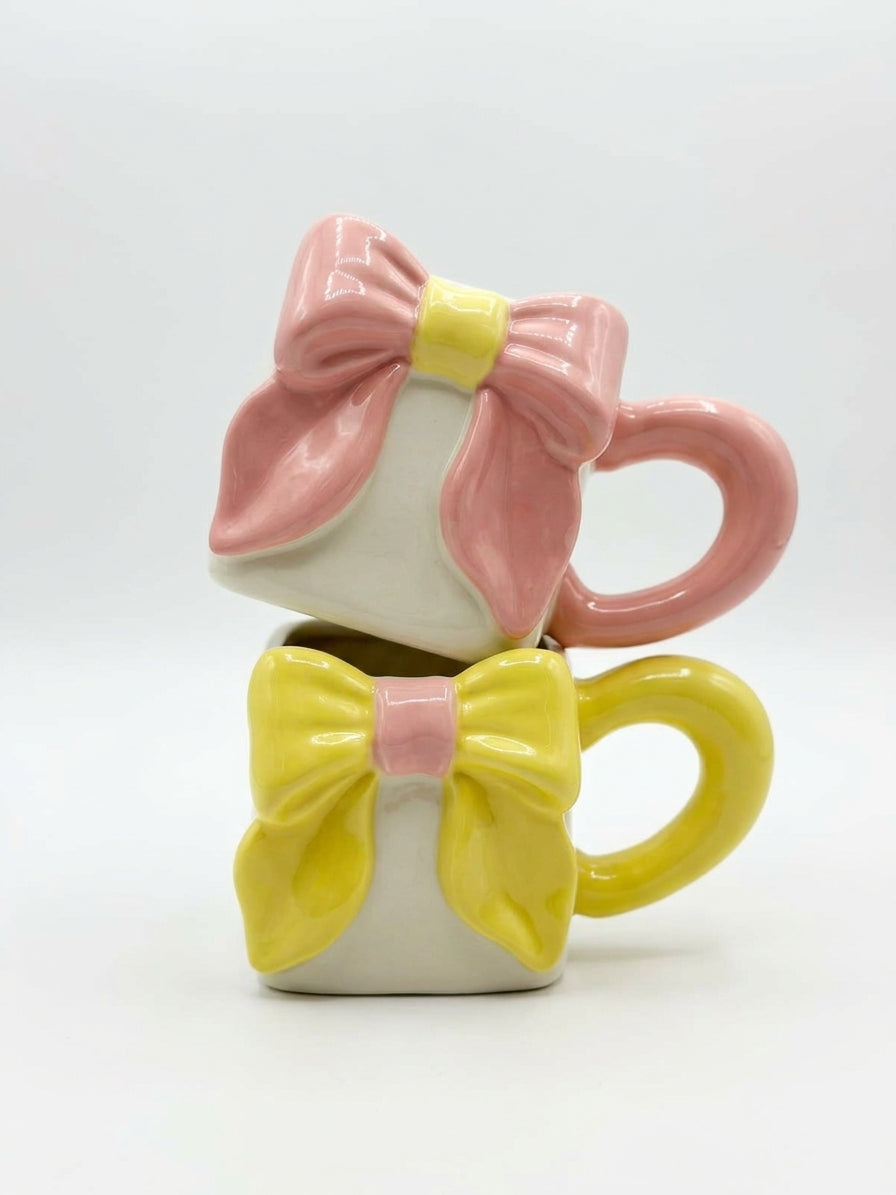 MUG VERRE CERAMIQUE PINTEREST NOEUD CUTE - GIRLZBOX
